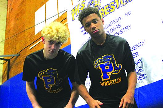 Palatka wrestlers Brandon Lewis (left) and Mikade Harvey will both return to compete in the FHSAA 1A wrestling championship at Silver Spurs Arena in Kissimmee starting today. (MARK BLUMENTHAL / Palatka Daily News)