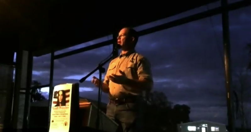 Sheriff Gator DeLoach speaks at a Putnam Republican Club meeting Tuesday.