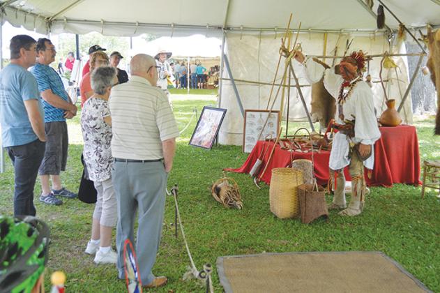 Jim Sawgrass portrays Micco Clucco, also colloquially known as the Long Warrior, at the Bartram Frolic.
