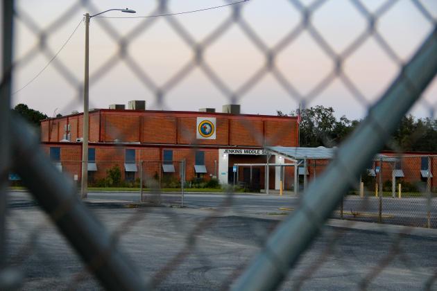 Photo by Sarah Cavacini/Palatka Daily News. The former Jenkins Middle School gym, which was recently purchased by the Palatka City Commission, remains unused, as does the rest of the building. 