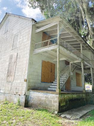 The former New Moon Masonic Lodge sits on North Main Street in Crescent City, waiting for possible rehabilitation by a community organization.