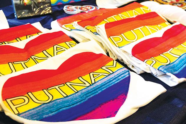 Rainbow shirts are on display during Palatka’s first Pride event in June 2021.