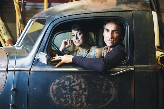 “American Pickers” co-hosts Danielle Colby and Mike Wolfe are pictured in a promotional shot for the show, which will be filming in Florida in December.