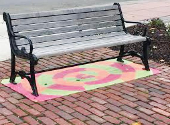 Pictured is a sample of the sidewalk art Crescent City officials are hoping to add to the city’s downtown.