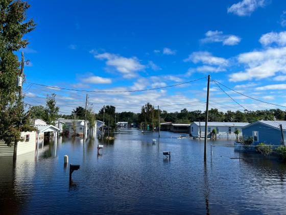 Courtesy of Jamie Watts. The Welaka mayor shares a photo Friday of flooded areas of Welaka.