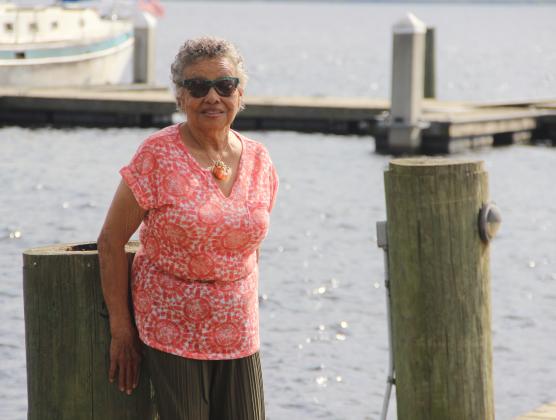 Mary Lawson Brown, who served as a Palatka city commissioner for 36 years, stands at the marina at Riverfront Park on Thursday.