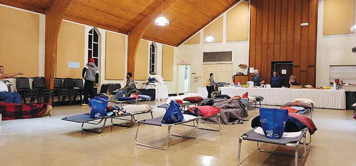 File photo of the cold weather shelter in First Presbyterian's fellowship hall.