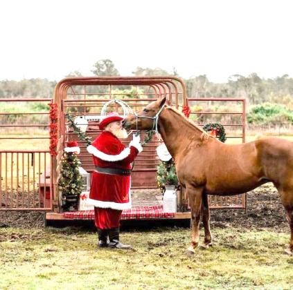 Photo submitted by Darby Roberts Putnam County resident Darby Roberts as Santa Claus will be available to area residents for pictures with children, families or pets 10 a.m.-2 p.m. Saturday at the Palatka Horsemen’s Club, 181 Horseman’s Club Road in Palatka.