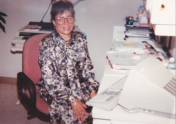 Dr. Linda P. Johnson-Bennett is seen in her Palatka office.