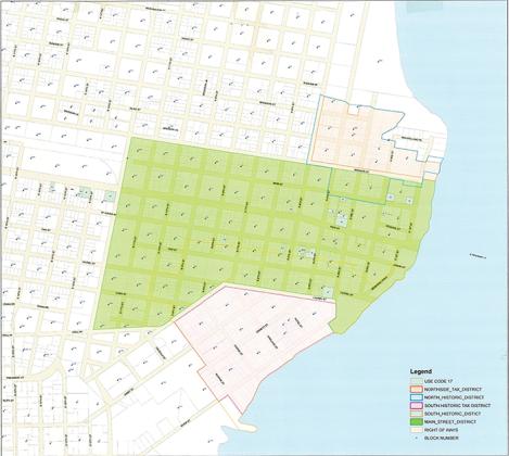 Pictured is a map of the city of Palatka’s three Community Redevelopment Area districts — the North Historic District, South Historic District and Main Street District.