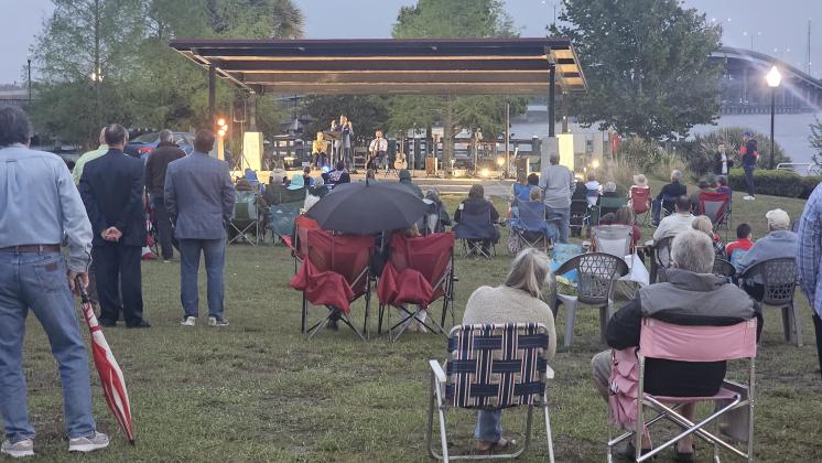The faithful gather at Riverfront Park in Palatka to celebrate Easter Sunday. The event was well-attended, despite a chill in the air and clouds in the sky. (Shalisha Bynoe/Special to the Daily News)