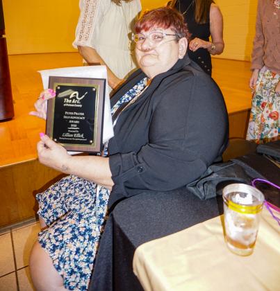 Arc consumer Lillian Ellick won the Peter-Prater Self Advocacy Award.