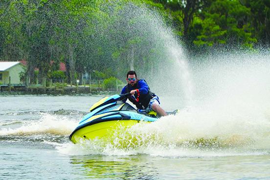 An unidentified jet skiier has his way through the St. Johns River waters in Georgetown recently. (Courtesy ToriKay Photography)