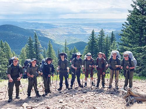 Photo submitted by Joe Wells -- Members of Boy Scouts of America Troop 235 stand together while hiking the Rocky Mountains in New Mexico last month.