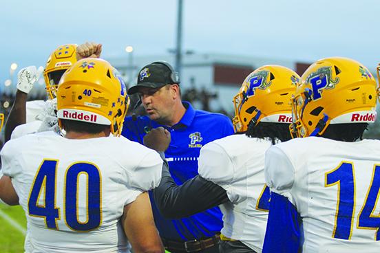 Coach Patrick Turner and his Palatka Junior-Senior High School team rebounded from a tough loss against Tocoi Creek to flatten Brooksville Central, 58-0, Friday night. (MARK BLUMENTHAL / Palatka Daily News)
