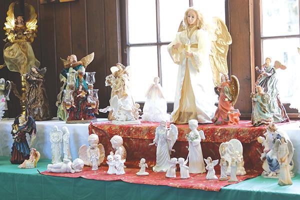 TRISHA MURPHY/Palatka Daily News – A variety of angels in different sizes are on display and for sale at the Christmas Cottage at the annual bazaar.
