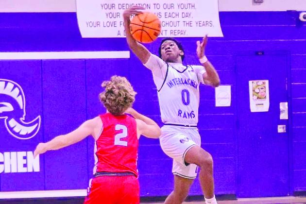 Interlachen’s Raszir Phelps had 12 points in the Rams’ win Friday night against Ormond Beach Calvary Christian. (RITA FULLERTON / Special to the Daily News)