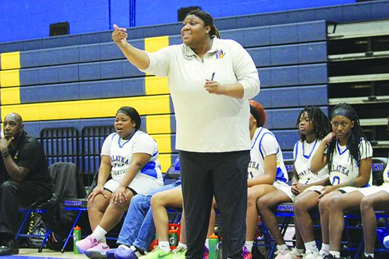 Seen coaching the Palatka Junior-Senior High School girls basketball team on an interim basis in January, Jonell Williams was recently named the fulltime coach of the program. (MARK BLUMENTHAL / Palatka Daily News)