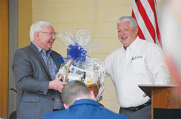 Mark Litten, right, the vice president of economic development for the Putnam County Chamber of Commerce, wants to use his new certification to improve Putnam's economic development.