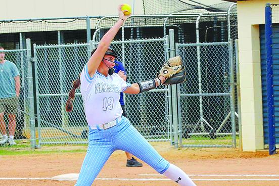 St. Johns River State College softball pitcher Brooke Strickland got the victory in the second game of a conference doubleheader Saturday with Florida Gateway on the road. (RITA FULLERTON / Special to the Daily News)