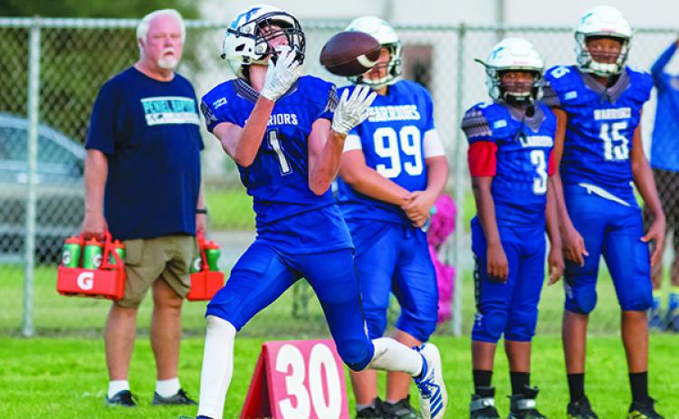 Wyatt Chapman caught six passes for 171 yards in the Warriors’ last game on Sept. 6. (FRAN RUCHALSKI / Palatka Daily News)