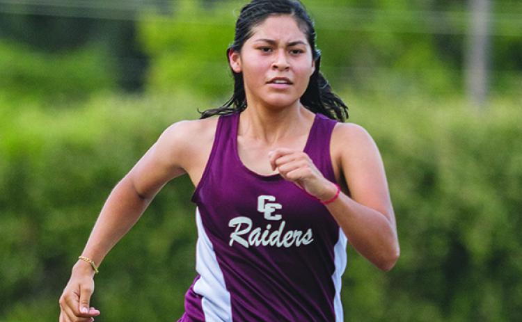Pictured during a meet last month, Crescent City’s Yesenia Vasquez won Thursday’s race at Florida School Deaf & Blind. (FRAN RUCHALSKI / Palatka Daily News)