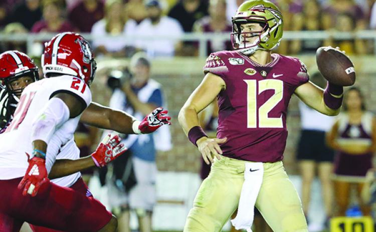 Alex Hornibrook passed for a career-high 318 yards in FSU’s win Saturday. (GREG OYSTER / Special To The Daily News)