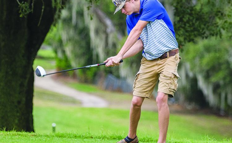 Palatka’s Caden Annis was a 5 and 3 winner in his Highway 20 Cup match Monday. (FRAN RUCHALSKI / Palatka Daily News)