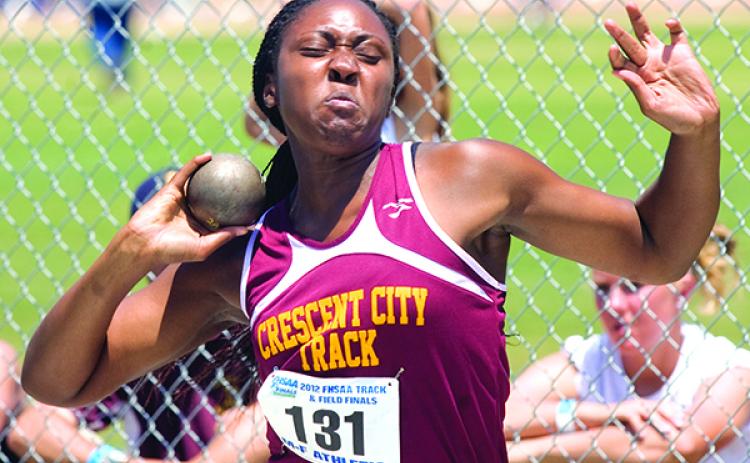 In 2012, Kayshia Brady took second place in the shot put at the FHSAA 2A championship at the University of North Florida, the last time a Crescent City High athlete took home a state meet track and field medal. (Daily News file photo)