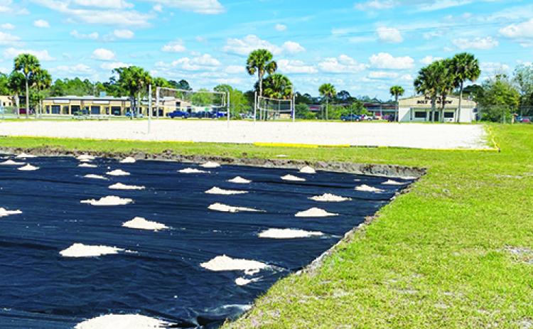Two more beach sand volleyball courts are being added to John Theobold Sports Complex and should be completed by the end of March.