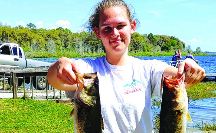 Joy Tucker won the Senior Division of the Peniel Academy Anglers for Christ tournament at Lake Kerr. (Photo submitted)