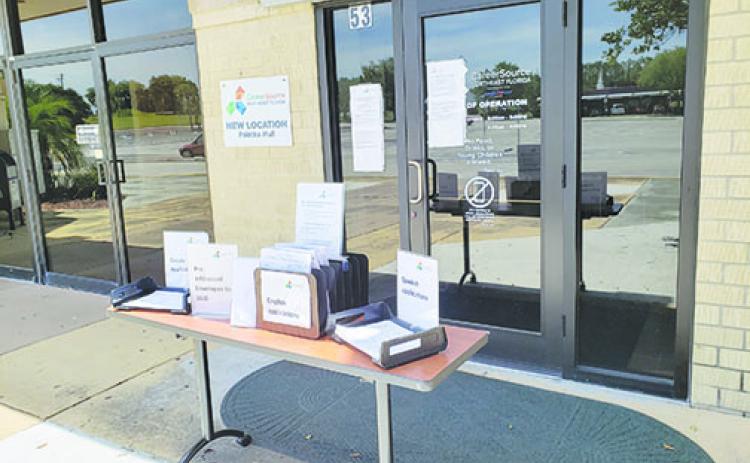 CareerSource Northeast Florida, located at the Palatka Mall, is currently closed to the public but is providing necessary paperwork at the front door of its Putnam County office.