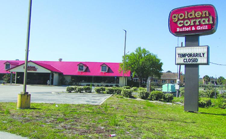 Although some restaurants have begun reopening, Golden Corral in Palatka is still closed.