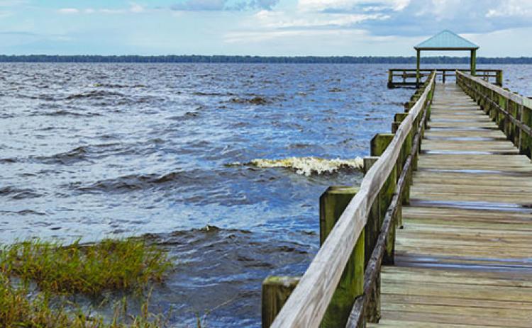 The St. Johns River was choppy as Hurricane Dorian approached Florida last year.