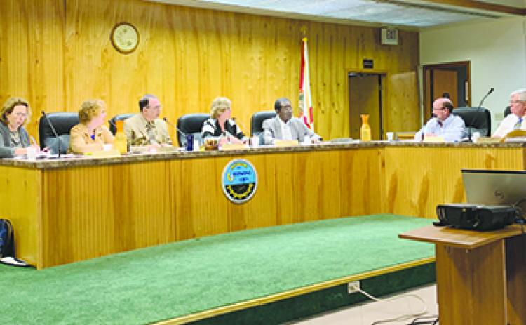 Crescent City commissioners meet earlier this year.