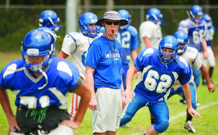 The venerable David Criswell watches over players as an assistant coach during a 2016 Interlachen High School practice. (Daily News file photo)