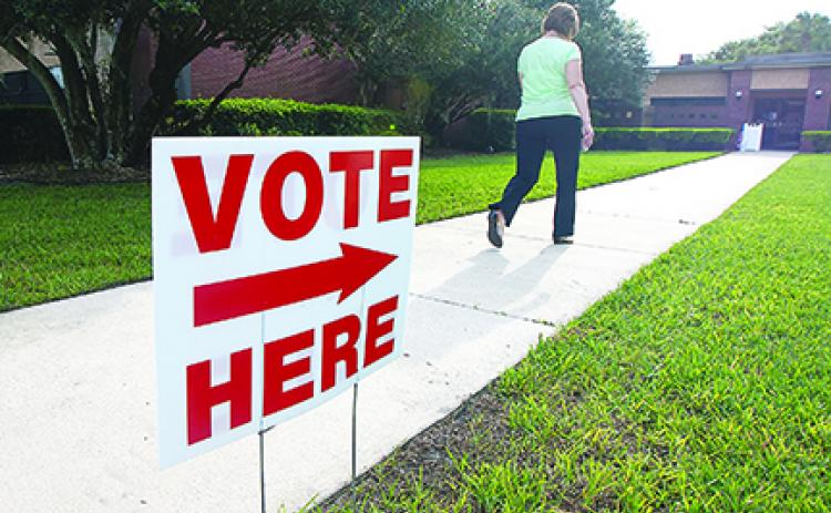 Twenty-one polling places throughout the county will be open today.