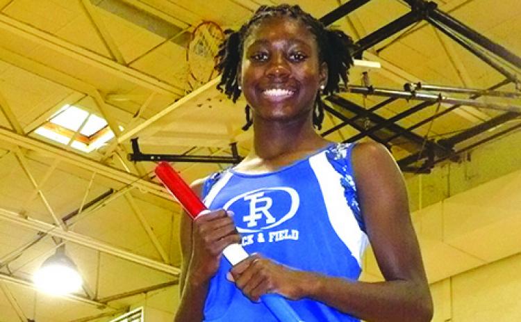 Interlachen’s Reva Godbolt is in her fourth and final year as a track standout in sprint events. (MARK BLUMENTHAL / Palatka Daily News)