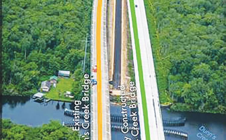 A map shows expected closures for U.S. 17 on Thursday amid a state Department of Transportation road-widening project, which is expected to be finished in the fall.