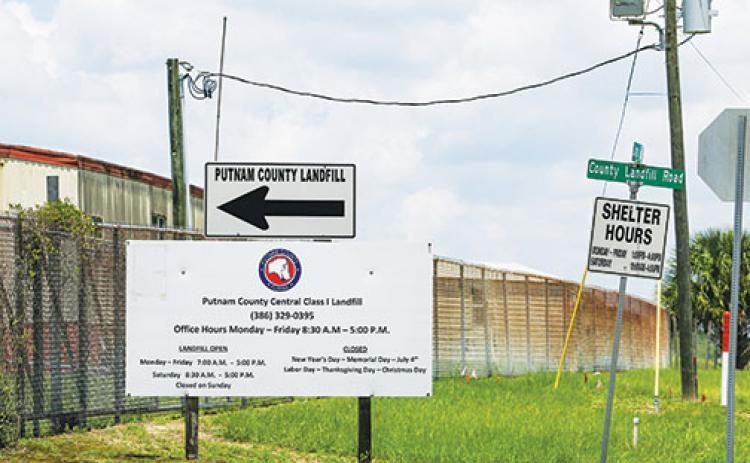 A sign leads the way to the Putnam County Landfill in Palatka.