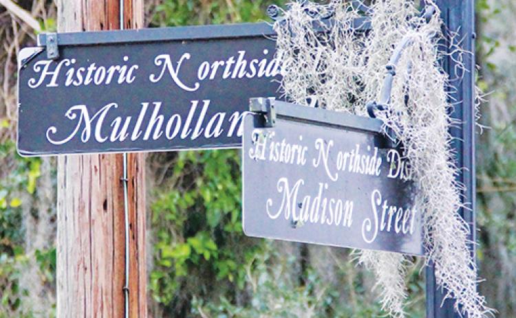 Street signs are placed in Palatka’s North Historic District.