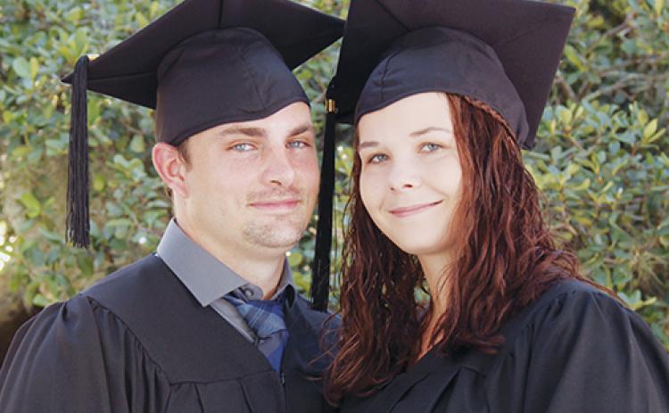 Matt and Kayla Wolf graduated in May from St. Johns River State College’s adult education classes.