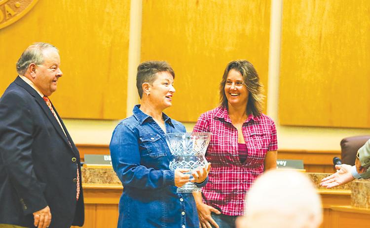 Fourth-generation farmer Angela TenBroeck received the Woman of the Year award during the Florida State Fair in Tampa last week for the work she does as CEO of the East Palatka farm, Worldwide Aquaponics.