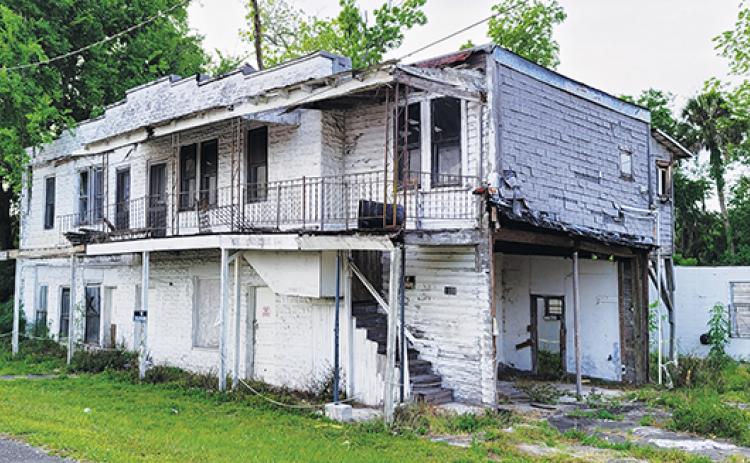 One of the dilapidated buildings on 11th Street in Palatka sits next to the Price-Martin Community Center, which is the site of numerous events in the city.