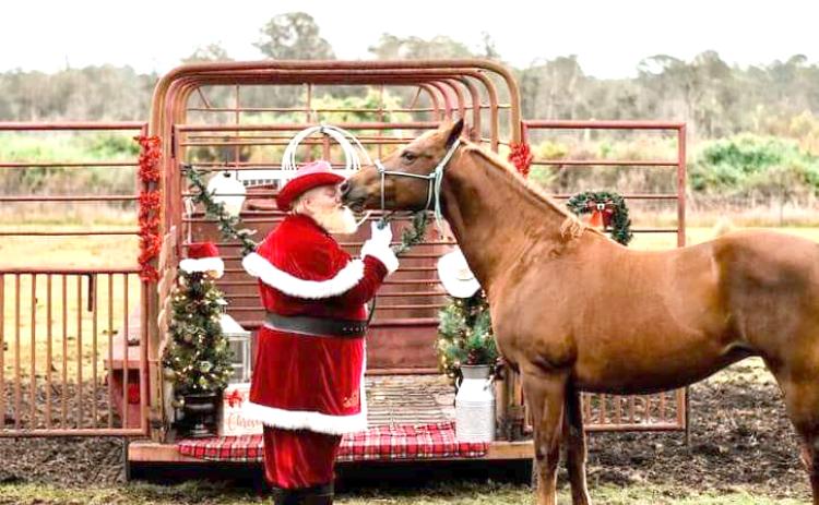 Photo submitted by Darby Roberts Putnam County resident Darby Roberts as Santa Claus will be available to area residents for pictures with children, families or pets 10 a.m.-2 p.m. Saturday at the Palatka Horsemen’s Club, 181 Horseman’s Club Road in Palatka.