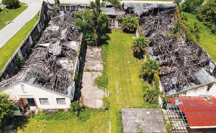 Photos courtesy of Azalea Aerials / The building that was once Central Academy sits in ruin along Eagle and Washington streets in Palatka.