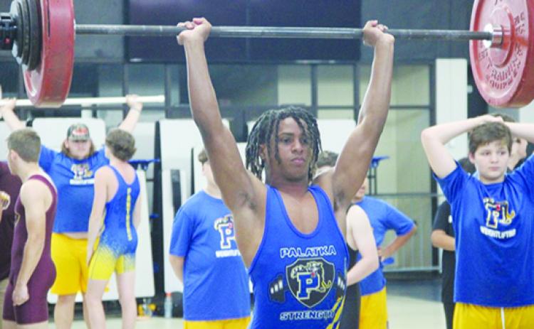 Palatka's Ishmael Foster placed sixth in the traditional meet and seventh in the Olympic meet at the FHSAA 1A championship in Lakeland on Saturday. (COREY DAVIS / Palatka Daily News)