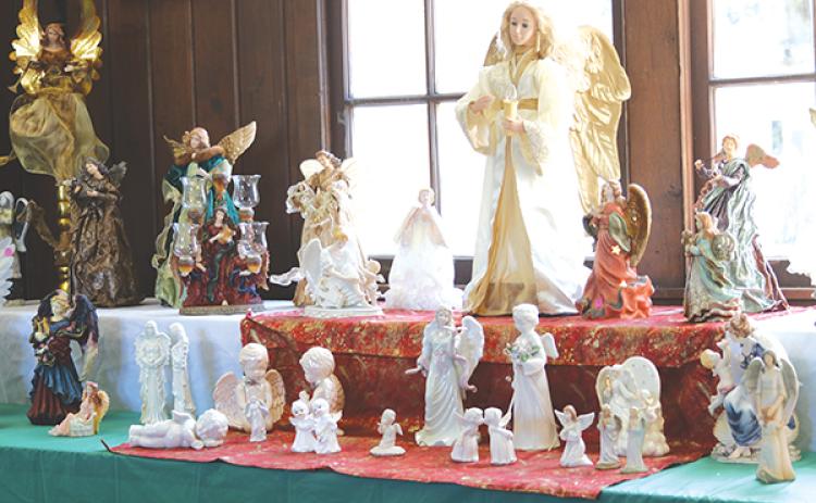 TRISHA MURPHY/Palatka Daily News – A variety of angels in different sizes are on display and for sale at the Christmas Cottage at the annual bazaar.