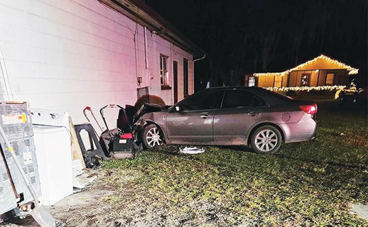 Photo courtesy of Putnam County Fire Rescue Local 3529 – A car smashed into a building on Putnam County Boulevard in East Palatka over the weekend. 