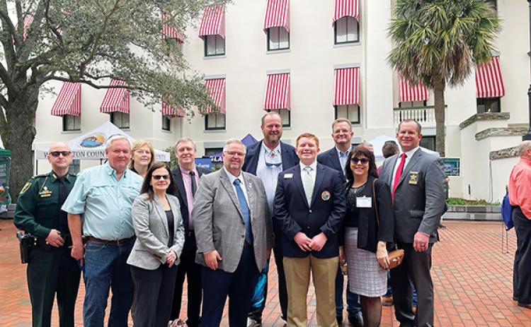 Submitted photo – Putnam County officials stand together outside the Capitol in Tallahassee last week for the sixth annual Rural County Day.